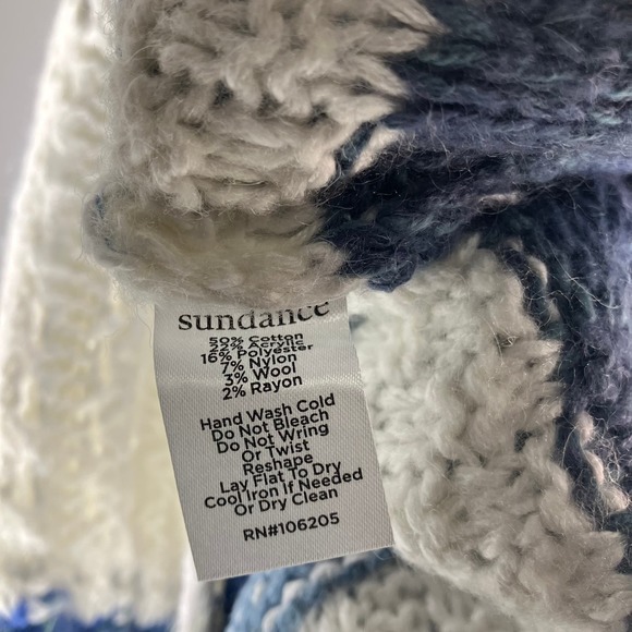 NWT SUNDANCE Waters Edge Sweater Wool Blend Medium - Picture 5 of 5